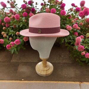 MEN'S STEVEN LAND CRUZ FEDORA STRAW HAT. SH-101 PINK.